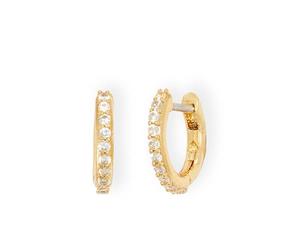 Kate Spade New York Tiny Twinkles Pendientes estilo huggie con engarce pavé