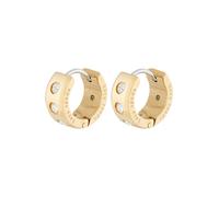 Kate Spade New York Aros huggie gruesos Set in Stone, Oro Claro