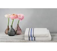 Kate Suave Set de Toallas 1+1, Gris Claro/Blanco, 40x55-50x100, 2