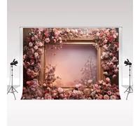 Kate Telón de fondo de fotografía vintage pintura al óleo flores 3 x 2,5 m/10 x 8 pies rosa rococó hermoso cumpleaños sesión de fotos fondos primavera romántica boda cabina de fotos