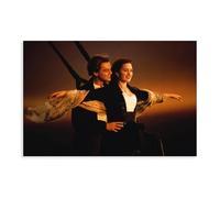 Kate Winslet Leonardo Dicaprio In Titanic Póster de lona para decoración de dormitorio, paisaje deportivo, oficina, habitación, regalo, póster de lona, decoración de pared, pinturas para sala de