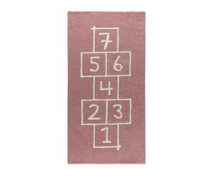 Kateha Alfombra infantil Hopscotch rosa