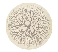 Kateha Alfombra tejida a mano Birds nest Ø220 cm White