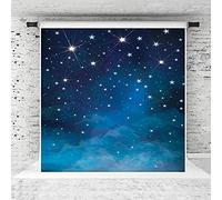 KateHome PHOTOSTUDIOS 3×3m Noche Azul Cielo Fotografía Telón de Fondo Fantasía Universo Fondo de Microfibra Estrellas Brillantes Photo Studio Telones de Fondo