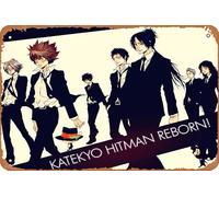 Katekyo Hitman Reborn! Hayato Gokudera Cromo Dokuro Mukuro Rokudo Tsunayoshi Sawada Takeshi Yamamoto Kyoya Hibari Lambo Ryohei Sasagawa Póster de anime Decoración de pared para el hogar, letrero de