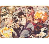 Katekyo Hitman Reborn! Hayato Gokudera Mukuro Rokudo Tsunayoshi Sawada Kyoya Hibari Póster de anime para decoración de pared del hogar, letrero de metal retro, 20,3 x 30,5 cm
