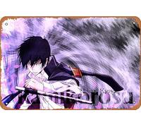 Katekyo Hitman Reborn! Kyoya Hibari - Póster de anime para decoración de pared del hogar, letrero de metal retro, 20 x 30 cm