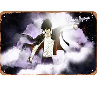 Katekyō Hitman Reborn!, Kyoya Hibari - Póster de anime para decoración de pared del hogar, letrero de metal retro de 20 x 30 cm