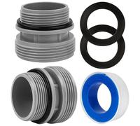 KATELUO 2 Piezas Adaptador Manguera Piscina, Adaptador Tubo Piscina, Kit Conector Piscina 4560, Conector de Manguera de Piscina 40 mm a 1 1/2 Pulgadas, Compatible con Bombas de Filtro Intex y Coleman