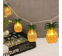 KATELUO Cadena de Luces Hawaiana, 3M 20 LED Guirnalda Luces Piña, Cadena de Luces Hawaiana Fairy Lights, Guirnalda Exterior Tropical para Interior y Exterior Fiesta Hawaiana, Fiesta Playera (A)