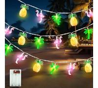 KATELUO Cadena de Luces Hawaiana, 3M 20 LED Guirnalda Luces Piña, Cadena de Luces Hawaiana Fairy Lights, Guirnalda Exterior Tropical para Interior y Exterior Fiesta Hawaiana, Fiesta Playera (B)