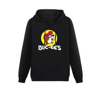 Katelyn BUC-ee's Popular Fort Worth Texas Restaurant Black Printing Graphic Sudaderas para hombre unisex con capucha, Negro , XL