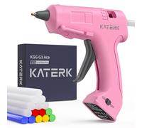 Katerk Kit de pistola de pegamento caliente inalámbrica de 3.7 V, calentamiento rápido de los años 90, mini pistola de pegamento con 15 barras de pegamento, recargable por USB-C con batería integrada