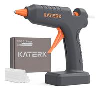 Katerk Pistola Silicona Caliente Inalambrica, 12V Pistola Silicona Bateria con 10x11mm Barra de Pegamento, 2000mAH, 60S Calentamiento, Pistola Cola Quente Adecuada Uso Casero, DIY