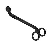 Kathlen Tijeras para Velas - 1 Uds.Herramienta de Tijeras de Corte de Mecha con Clip de corazón de Vela de Acero Inoxidable Chapado a la Moda(Negro)