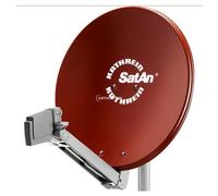 Kathrein CAS 80 Antena Parabólica Aluminio Roja Y UAS 572 LNB Twin