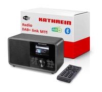 KATHREIN Dab+ Link M11 - Radio Dab+/Internet (Mono, 15 vatios, transmisión de Audio Bluetooth y función de envío, Servicios de Streaming como Deezer, Tidal, etc., grabación USB) - Negro