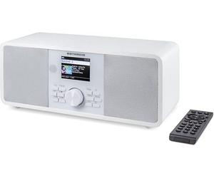 KATHREIN Dab+ Link S12 - Radio Dab+/Internet (Estéreo, 2 × 15 W, Bluetooth Audio Streaming y función de transmisión, Servicios de Streaming como Deezer, Tidal, etc., grabación USB) - Blanco
