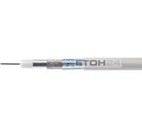Kathrein LCD 111 Cable coaxial (1,13/6,9 mm, PVC, 100 m, bobina desechable, 75 ohmios), color blanco
