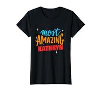 Kathryn más increíble Diciendo el Nombre Divertido de Kathryn Camiseta gráfica económica, Mujer, Negro, XL