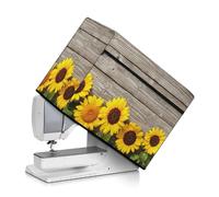 Kathyboom Cubierta antipolvo universal para máquina de coser con diseño de girasol, para la mayoría de máquinas estándar de Singer y Brother, cubierta protectora acolchada duradera para decoración