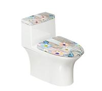 Kathyboom Cubierta para tapa de inodoro con diseño de margaritas, cubierta de tapa de tanque de inodoro, fundas duraderas reutilizables para tapa de inodoro, fundas antipolvo para la mayoría de