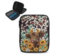 Kathyboom Estuche para ganchos de ganchillo, bolsas vacías con cremallera, organizador portátil de viaje con bolsillo web y ranuras para ganchillo