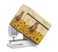 Kathyboom Funda para máquina de coser de girasol con bolsillos, cubierta antipolvo para máquina de coser compatible con la mayoría de máquinas de coser estándar