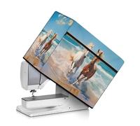 Kathyboom Funda protectora antipolvo para máquina de coser de caballo de mar con bolsillos esenciales para accesorios de costura, decoración del hogar
