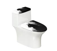 Kathyboom Fundas reutilizables para tapa de tanque de inodoro de gato negro, impermeables, para mantener el inodoro limpio