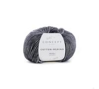 Katia Concept Cotton Merino 107 - Ovillo de lana, color gris oscuro
