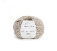 Katia Cotton Merino Fb. 104 Kiesel Ovillo de lana con lana de merino y algodón