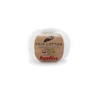 Katia Fair Cotton Fb. 01 - Hilo de algodón orgánico para tejer y ganchillo