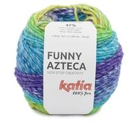 Katia Funny Azteca de Lanas Ovillo de Color Azul Cod.202