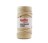 Katia Macramé Cord Color 100 - Hilo de macramé sostenible para anudar - Hilo de cuerda de materiales reciclados