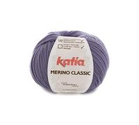 Katia Merino Classic - Ovillo de lana (76, 100 g/aprox. 240 m), color morado