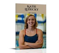 Katie Ledecky - Cuadros decorativos impermeables y resistentes a las manchas, para sala de estar, dormitorio, oficina, colgar cuadros de alta definición, pósteres creativos para decoración del hogar