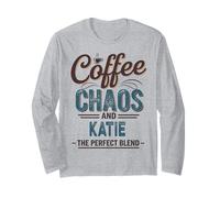 Katie Personalized Cute Coffee Girls Katie Name Manga Larga