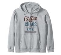 Katie Personalized Cute Coffee Girls Katie Name Sudadera con Capucha