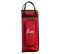 Katigan Bolsa de tambor para tambor, bolsa de gel con bolsillo exterior y gancho en la parte inferior, color rojo