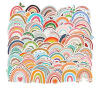KATIMI 100 Pegatinas Arco Iris, Stickers para Niños y Niñas Impermeable, Pegatinas Aesthetic Infantiles, Stickers Aesthetic para Maleta, Monopatín, Ordenador Portátil, Botellas de Agua