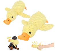 KATIMI 2 Piezas Calming Duck Dog Toy, Pato Calmante para Perros, Juguete Perros Quack Duck, Perro Pato Antiestrés para Perro Pequeño Mediano Grande (2 Tamaños)