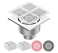 KATIMI 30 Piezas Atrapa Pelos Ducha Antiobstrucción, Rejilla Desague Ducha Floor Drain Sticker, Filtro Ducha Pelo con 2 Silicona Protector de Drenaje, Filtro Desague Ducha para Cucarachas Desagües