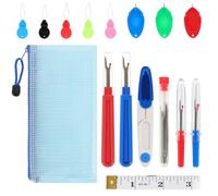 KATIMI 55 Descosedor de Costura Kit de Herramientas de Coser con Tijeras,Sewing Repair Kits con 1 Organizador,40 Agujas,4 Corta Hilos de Costura,8 Enhebradores,1 Cinta Métrica Suave,1 Tijeras