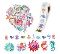 KATIMI Juego de 550 pegatinas de animales marinos, autoadhesivas, resistentes al agua, diseño de animales marinos, para coche, portátil, motocicleta, monopatín, bicicleta