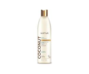 KATIVA COCONUT ALMOND RET SHAMPOO | 355mL | Reconstruye la hebra capilar, aportando humectación y brillo | El Almond oil, acondiciona e hidrata el cabello