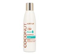 Kativa Coconut Champú 250 ml | Sin Sulfatos ni Parabenos | Reconstrucción, Brillo e Hidratación | Cabello muy Dañado, Sensibilizado, Seco | Aceite de Coco Orgánico