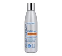 KATIVA Color Therapy Anti-Brass | Acondicionador Matizador 250 ml | Acondicionador Pelo Efecto Anti-Amarillo | Karité, Coco y Cítricos | Sin Sal, Sulfatos Ni Parabenos | Cabello Rubio