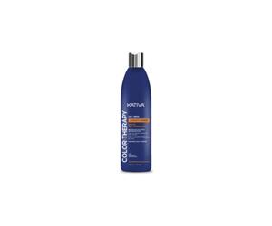 KATIVA Color Therapy Anti-Brass | Acondicionador Matizador 355 ml | Acondicionador Pelo Efecto Anti-Amarillo | Karité, Coco y Cítricos | Sin Sal, Sulfatos Ni Parabenos | Cabello Rubio