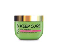 Kativa Keep Curl Mascarilla Cabellos con Rizos Naturales o Con Permanente 250 ml |Tratamiento Profundo |Mascarilla Pelo Rizado| Definición, Reparación y Suavidad | Zumo de Kiwi y Naranja